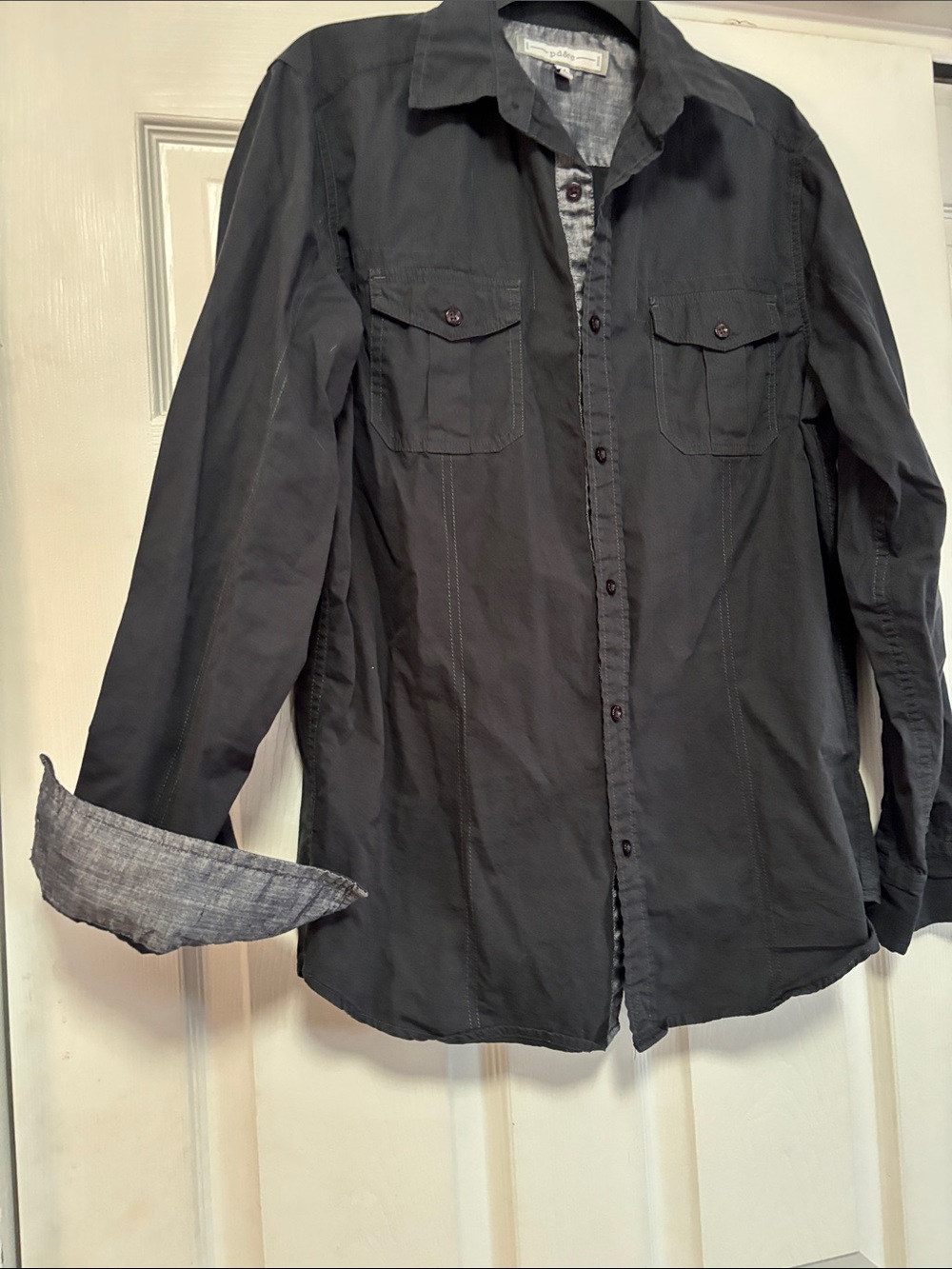 Men’s two toned button down shirt